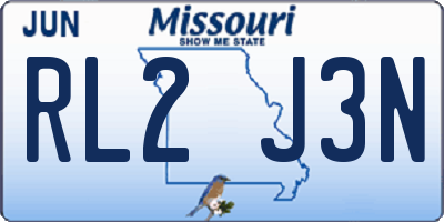 MO license plate RL2J3N