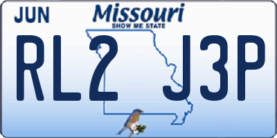 MO license plate RL2J3P