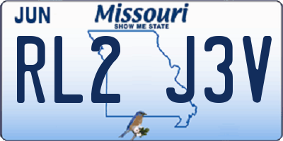 MO license plate RL2J3V