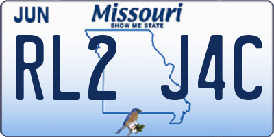 MO license plate RL2J4C
