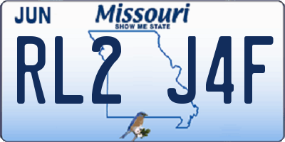 MO license plate RL2J4F