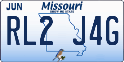 MO license plate RL2J4G