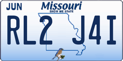 MO license plate RL2J4I