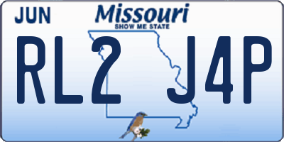 MO license plate RL2J4P