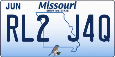 MO license plate RL2J4Q