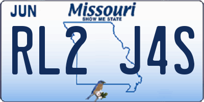 MO license plate RL2J4S