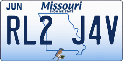 MO license plate RL2J4V