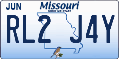 MO license plate RL2J4Y