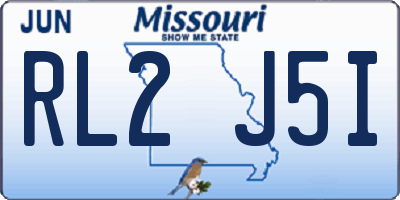 MO license plate RL2J5I