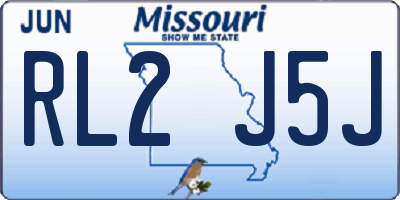 MO license plate RL2J5J