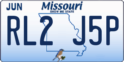 MO license plate RL2J5P