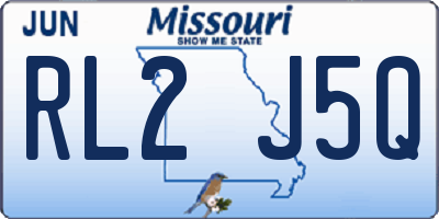 MO license plate RL2J5Q