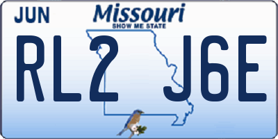 MO license plate RL2J6E