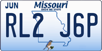 MO license plate RL2J6P