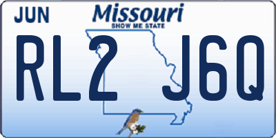 MO license plate RL2J6Q