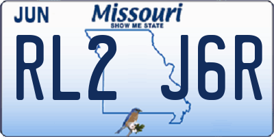 MO license plate RL2J6R