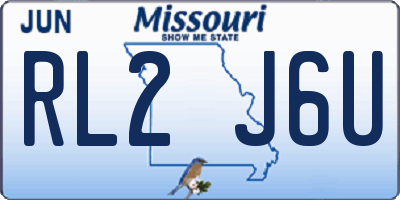 MO license plate RL2J6U