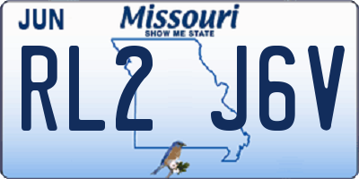 MO license plate RL2J6V