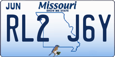 MO license plate RL2J6Y