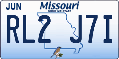 MO license plate RL2J7I