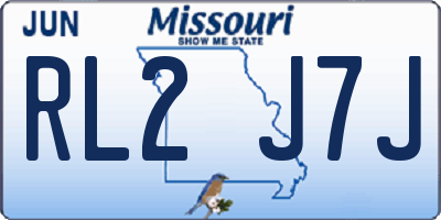MO license plate RL2J7J