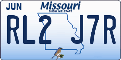 MO license plate RL2J7R