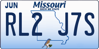MO license plate RL2J7S