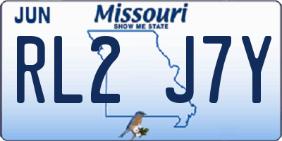 MO license plate RL2J7Y