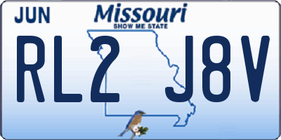 MO license plate RL2J8V