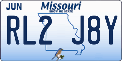 MO license plate RL2J8Y