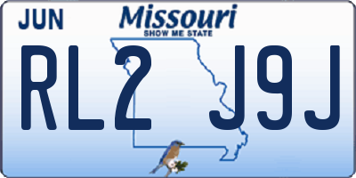 MO license plate RL2J9J