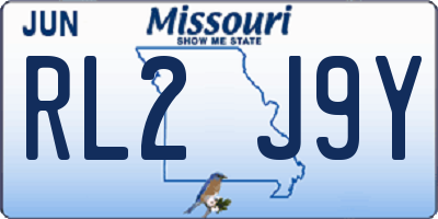 MO license plate RL2J9Y
