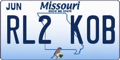 MO license plate RL2K0B