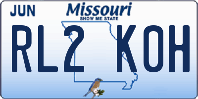 MO license plate RL2K0H