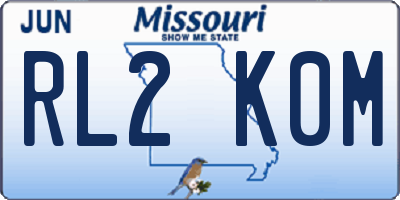 MO license plate RL2K0M