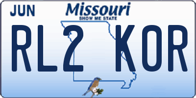 MO license plate RL2K0R