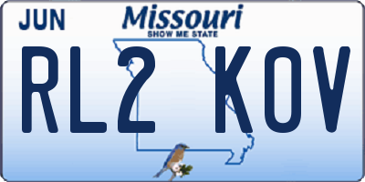 MO license plate RL2K0V