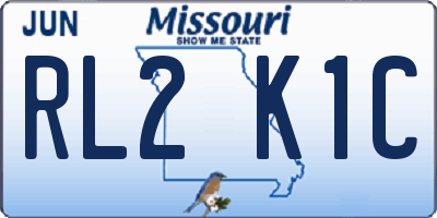 MO license plate RL2K1C