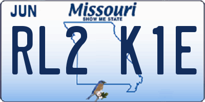 MO license plate RL2K1E