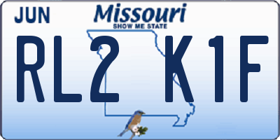 MO license plate RL2K1F