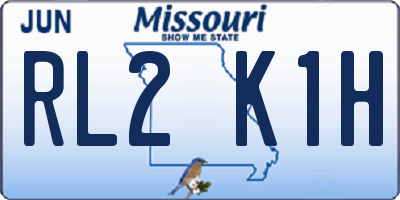 MO license plate RL2K1H