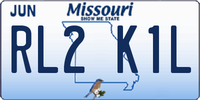 MO license plate RL2K1L
