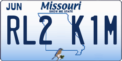 MO license plate RL2K1M