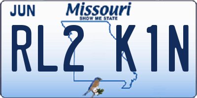 MO license plate RL2K1N