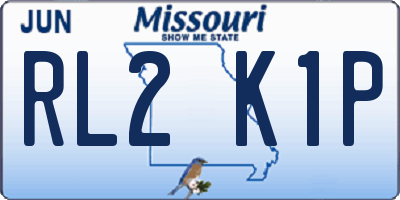 MO license plate RL2K1P