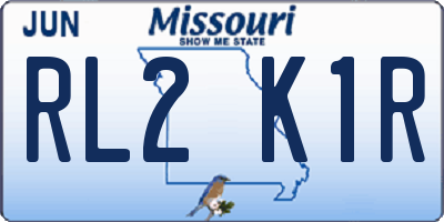MO license plate RL2K1R