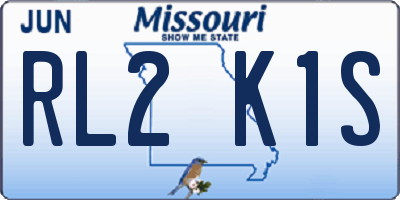 MO license plate RL2K1S