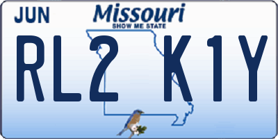 MO license plate RL2K1Y