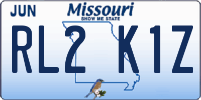 MO license plate RL2K1Z