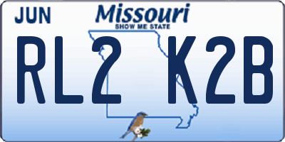 MO license plate RL2K2B
